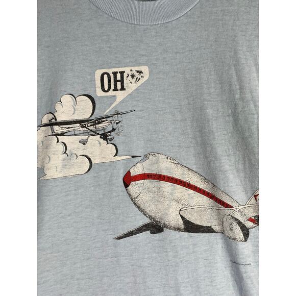 Vintage Screen Stars Best Airplane‎ Graphic T-Shirt XL Single Stitch USA 90s - Picture 8 of 12